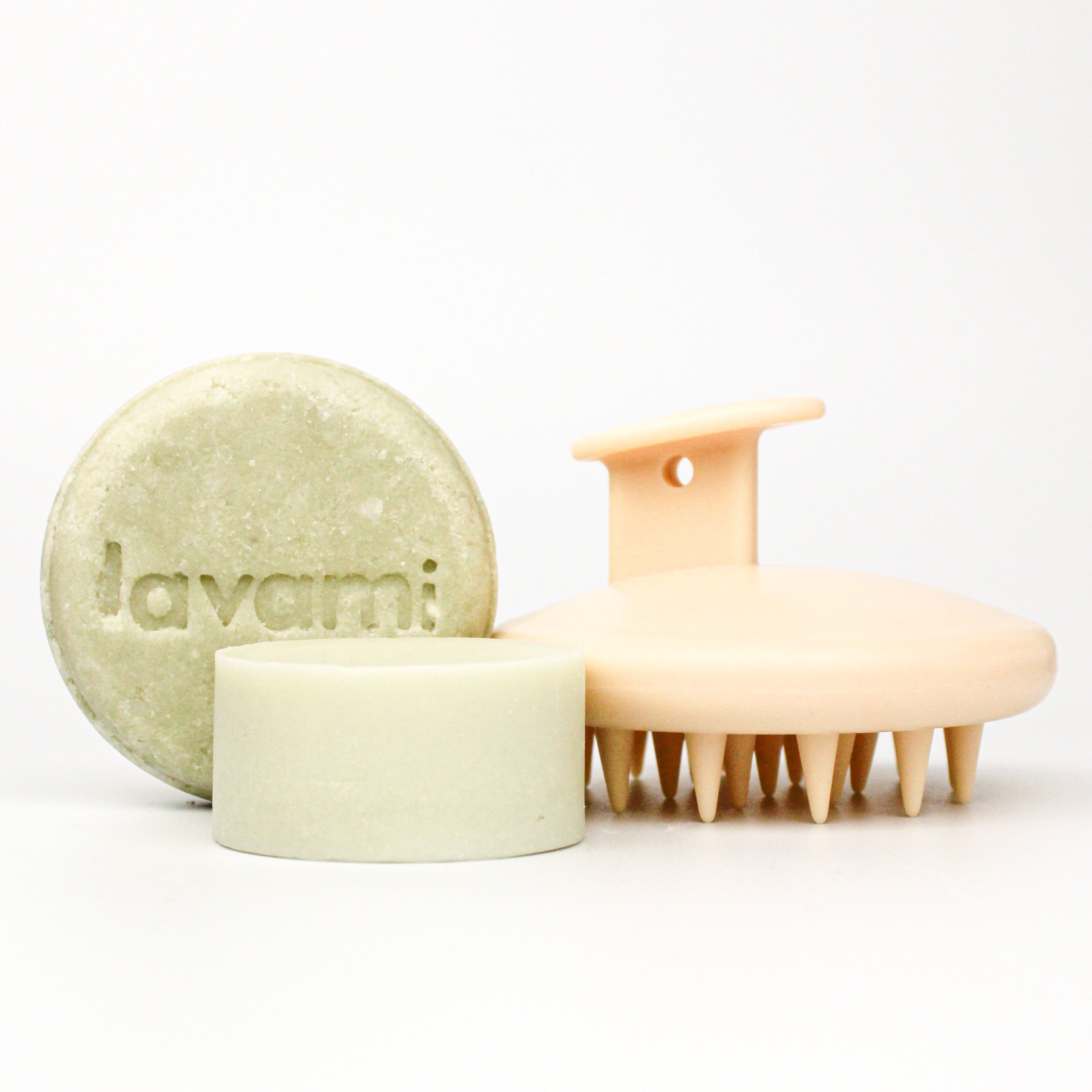 Lavami Shampoo and conditioner bar and scalp massager