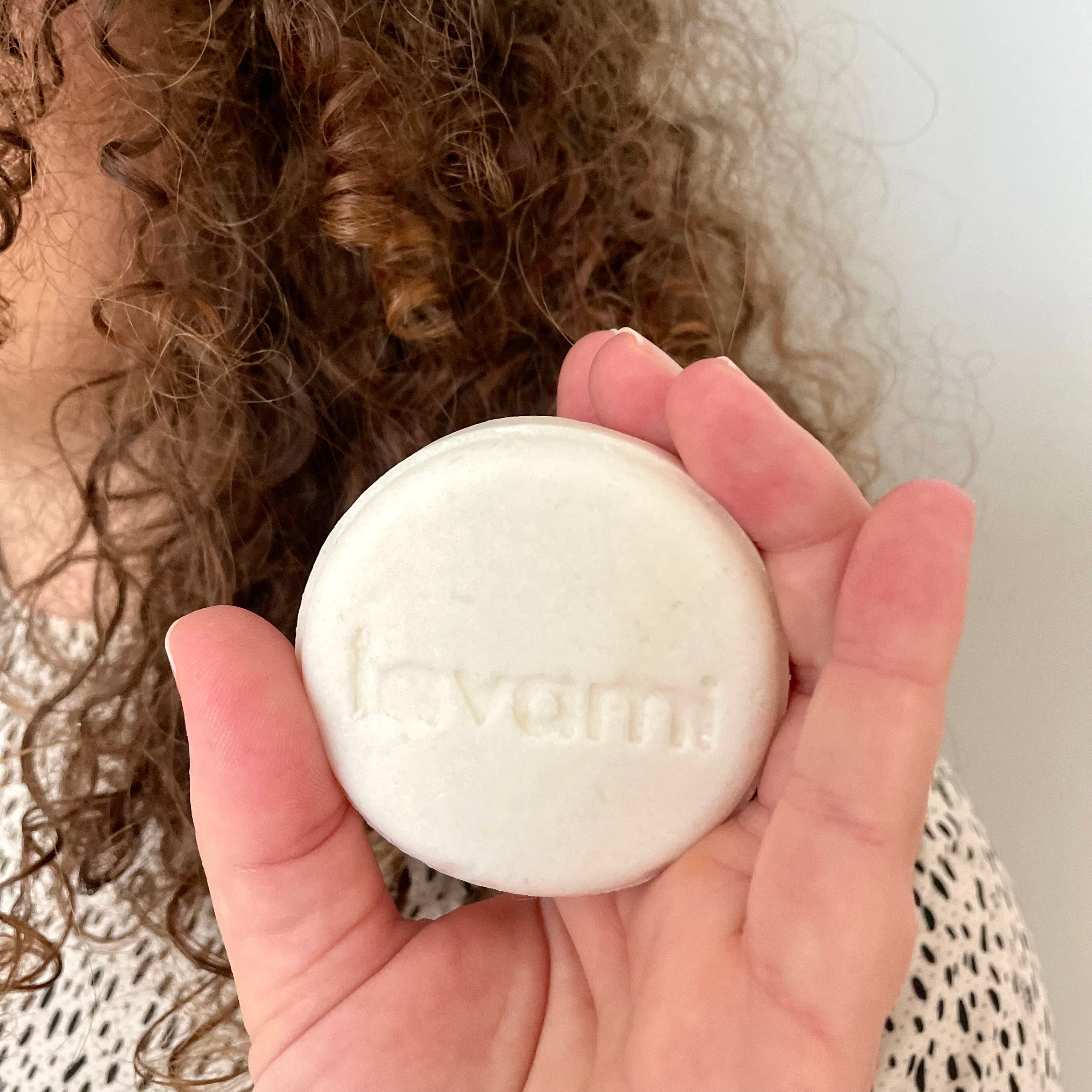 Lavami Juicy Shampoo Bar with Curly hair - Made in Calgary