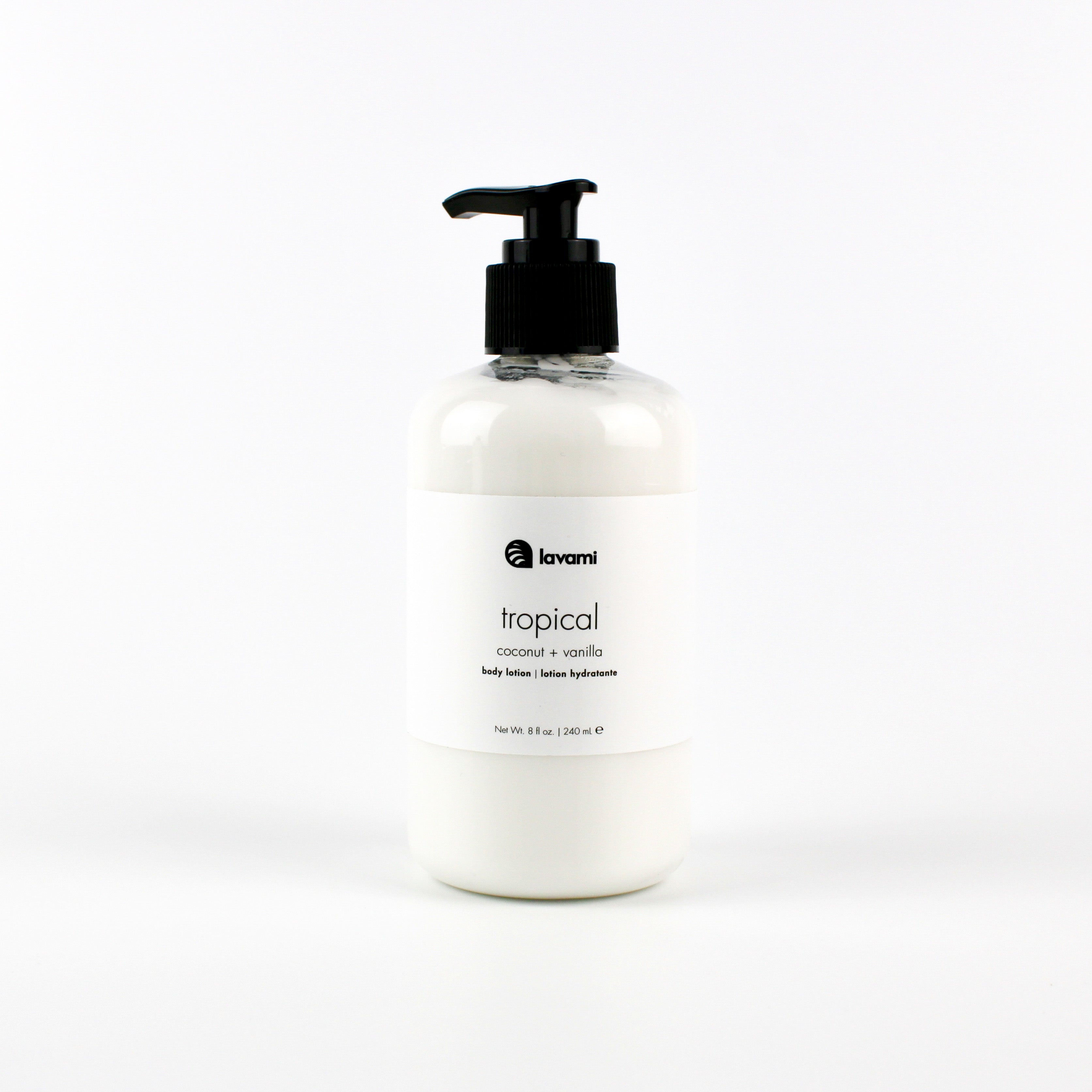 Hydrating and lightweight vanilla and coconut body lotion with a probiotic preservative.
